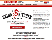 Tablet Screenshot of chinakitchenexpress.com